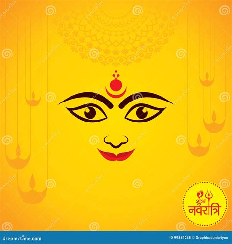 Navratri Utsav Greeting Card Vector Illustration CartoonDealer