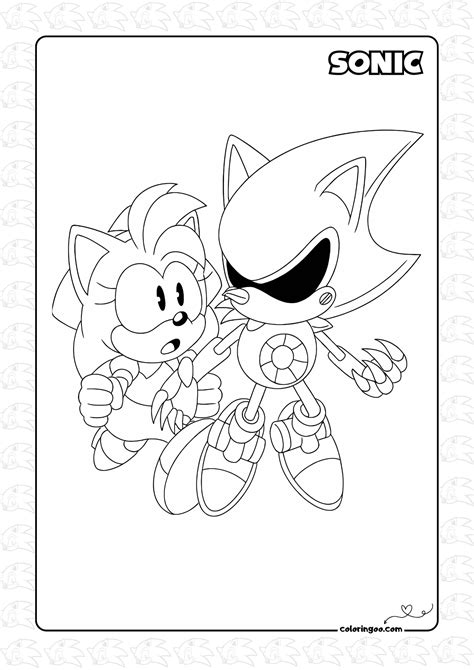 amy sonic coloring pages 10