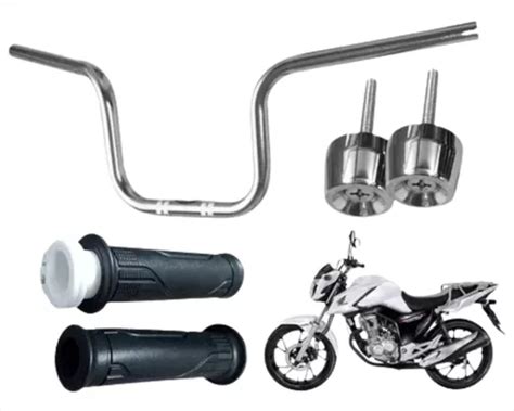 Kit Guidon Pesinho Pcx Pequeno Manopla Cromad Honda Moto