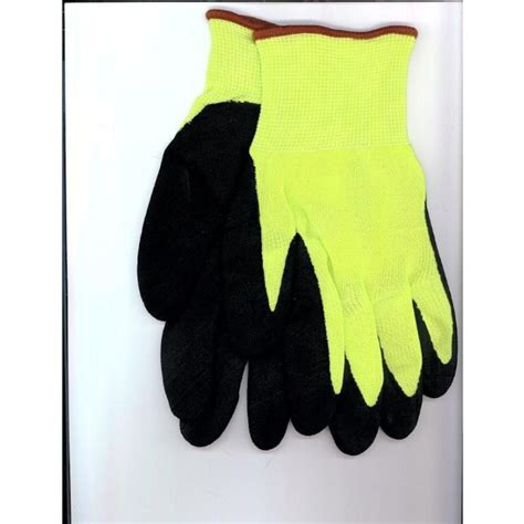 Hercules Hi Vis Latex Dipped Polyester Fitted Work Glove Size S8