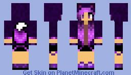 Purple Fox Girl Minecraft Skin