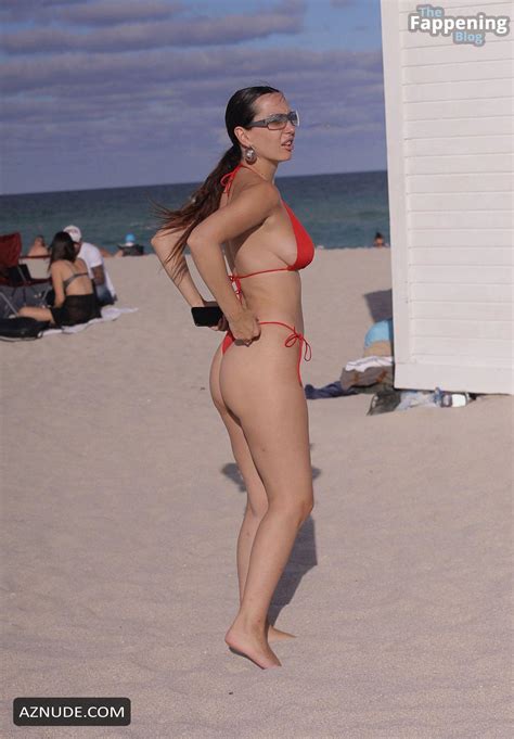 Iva Kovacevic Sexy Shows Off Her Gorgeous Body Wearing A Hot Red Bikini In Miami AZNude