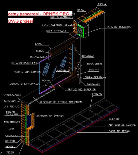 Proje Sitesi Detay Penceresi Autocad Projesi