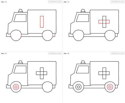 Fpencil: How to draw Ambulance for kids step by step