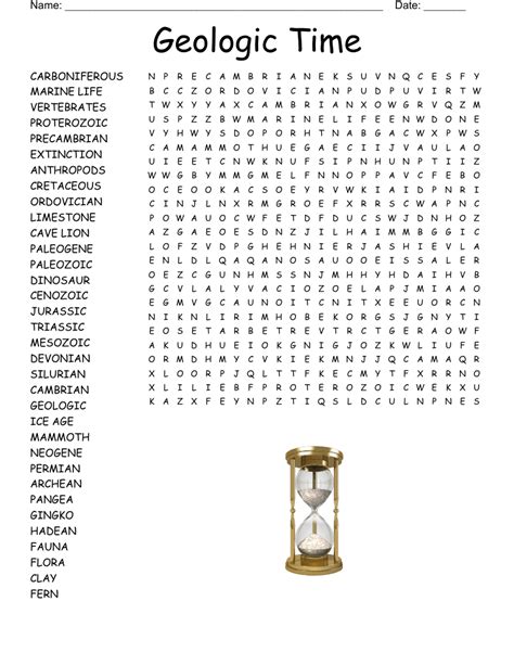 Geologic Time Word Search Wordmint