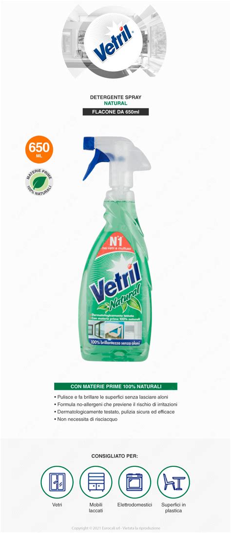 Detergente Spray Natural Da 650ml Vetril