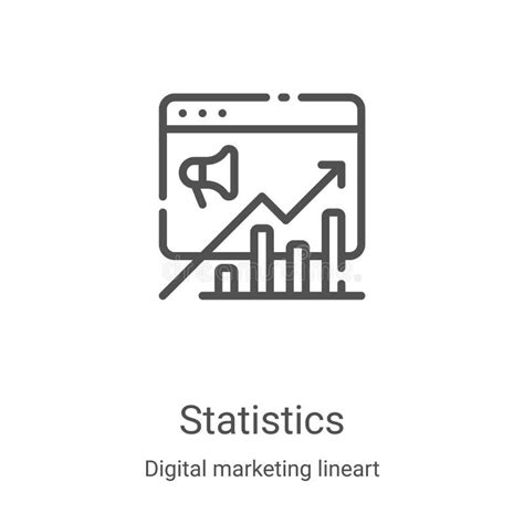 Statistique Ic Ne Vectoriel De La Collection De Linearts De Marketing