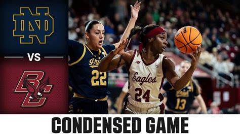 Notre Dame Vs Boston College Condensed Game 2023 24 Acc Womens