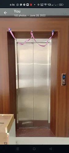 Geared Stainless Steel Automatic Passenger Elevator Capacity 4 6