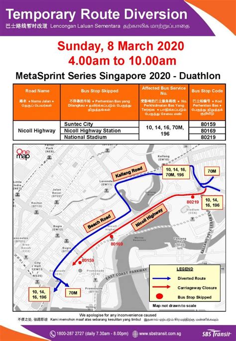 Sbs Transit Temporary Route Diversion Poster For Metasprint Series