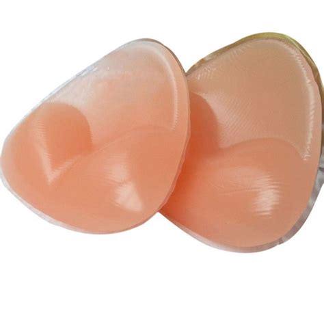 Jeffenly Bra And Bikini Gel Inserts For Summer Waterproof Silicone Triangle Push Up Breast Pads