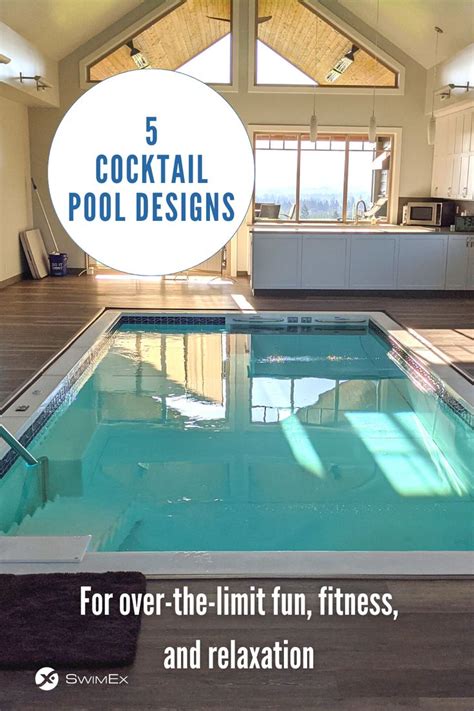 an indoor swimming pool with the text 5 cocktail pool designs for over ...