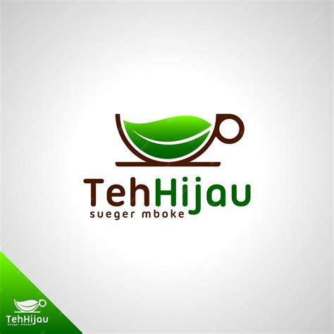 Premium Vector | Green tea healthy drink logo template