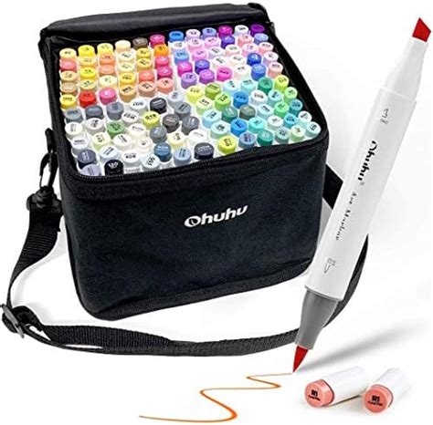 Ohuhu Marker Stifte Set Pinsel Marker Stift Doppelseitige Farbspitz