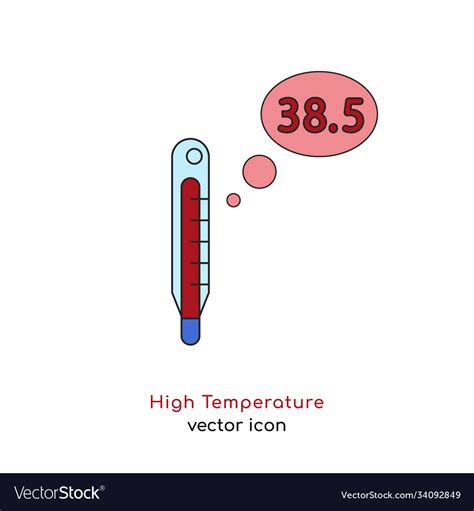 High body temperature image Royalty Free Vector Image