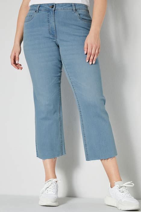 3/4-Jeans, mit Schlag und Fransensaum, 5-Pocket | Jeans | Hosen