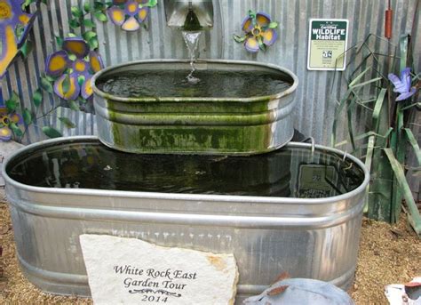 Water Feature Stock Tank Gardening Galvanized Stock Tank Water Garden