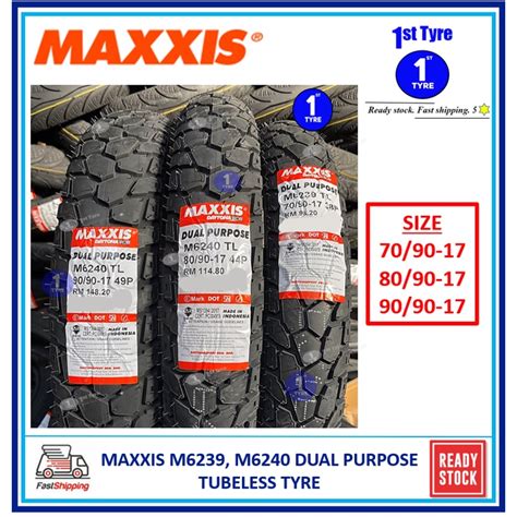 DUAL PURPOSE TAYAR MAXXIS M6239 M6240 70 90 17 80 90 17 90 90 17