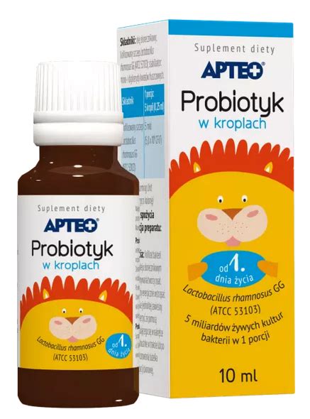 Apteo Probiotyk W Kroplach Dla Dzieci Ml Ekopteka Pl