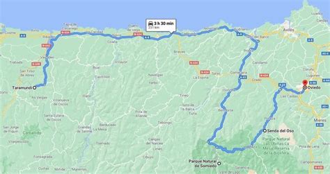 Ruta por Asturias en coche en 7 días itinerario de cada día mapa