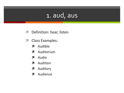 Root Meaning Of Aud