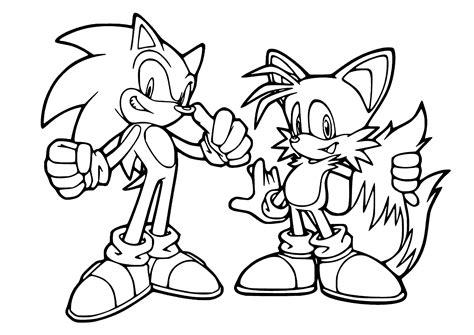 Sonic and Tails - Sonic Coloring Pages