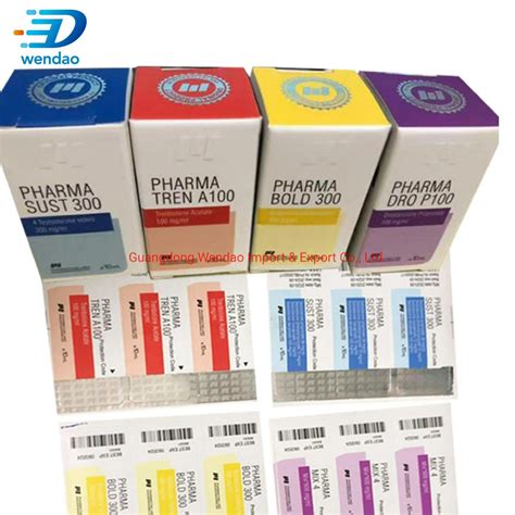 Famous Pharma Brand Low MOQ 100PCS Each Name Vial Packaging Bottle Box