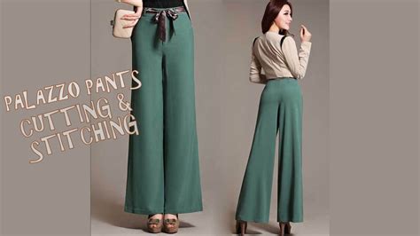 Palazzo Pants Cutting And Stitching With Pattern Youtube