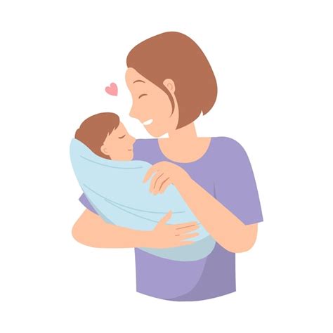 Mother Carrying Baby Clipart Picture