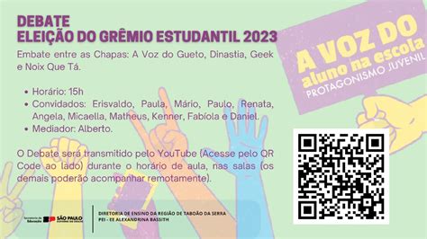 DEBATE ELEIÇÃO DO GRÊMIO ESTUDANTIL 2023 YouTube