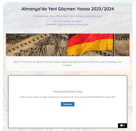 Almanyaya G Etmek Steyenler I In Ans Kart Puanlama Testi