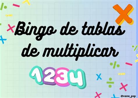 Bingo De Las Tablas De Multiplicar Material Did Ctico De Las