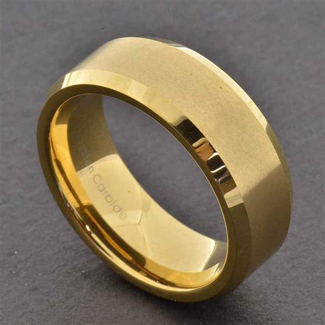 8mm Gold Black Silver Cz Brushed Tungsten Carbide Ring Wedding Band Mens Jewelry Ebay