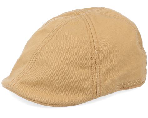 Texas Cotton Khaki Flat Cap Stetson Cap