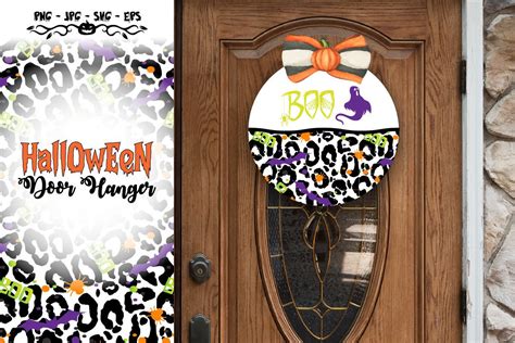 Boo, Halloween Door Hanger Graphic by Chico · Creative Fabrica