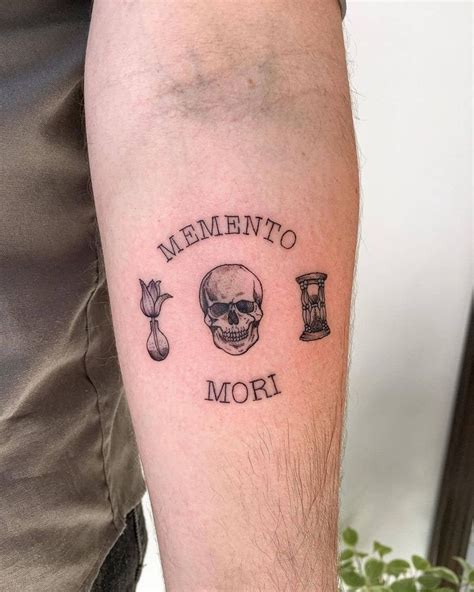 Small Forearm Black Memento Mori Tattoo Memento Mori Tattoo Tattoo