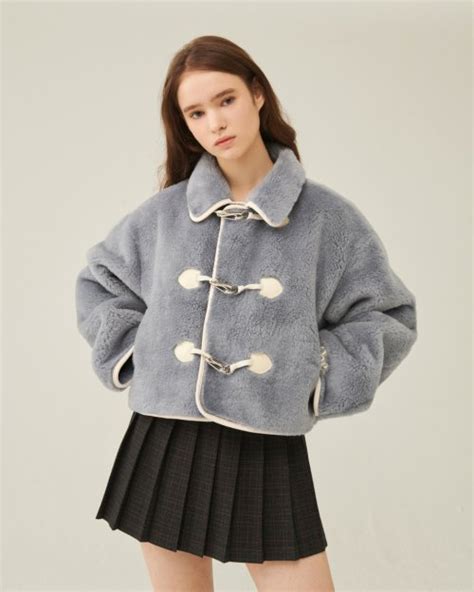 Musinsa Noirnine Bebe Shearling Jacket Blue