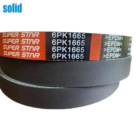 EPDM 6pk1665 Auto Rubber V Belt Manufacturers 6pk Ribbed Poly V Belt