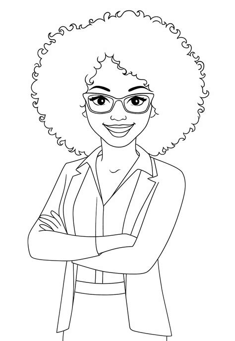 Desenhos de Mulheres Negras para colorir - Bora Colorir
