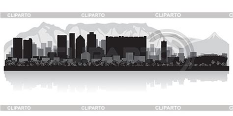 Cape Town city skyline silhouette | Stock Vector Graphics | CLIPARTO