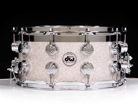 Dw Collector S Series 7x14 Top Edge Snare Double Row Lugs Broken Glass