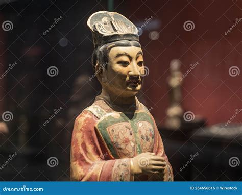 Closeup View Of Xun Kuang Figure In Shaanxi History Museum Stock Photo