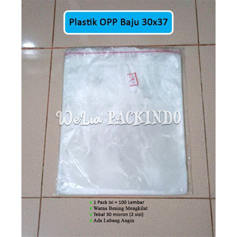 Jual Plastik Opp Baju 30x37 Isi 100 Lembar Plastik Opp Seal Lem