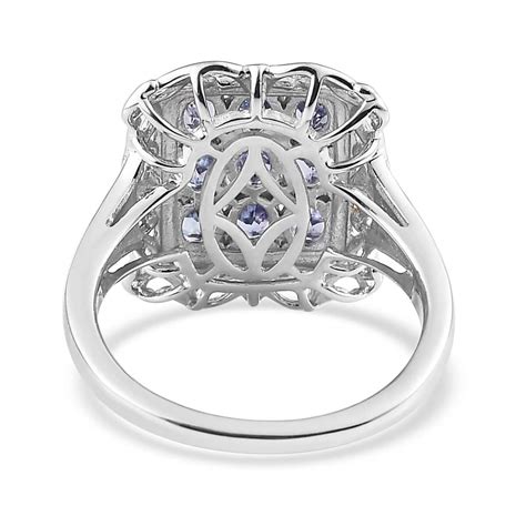 Buy Tanzanite Ring In Vermeil Yg And Platinum Over Sterling Silver 140