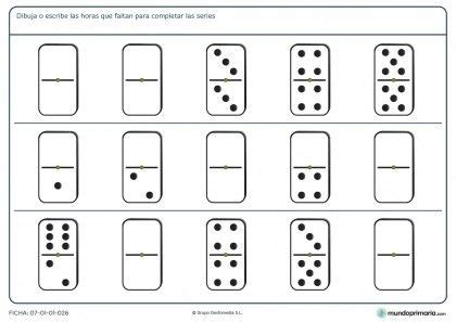 Completar series de dominó para primaria