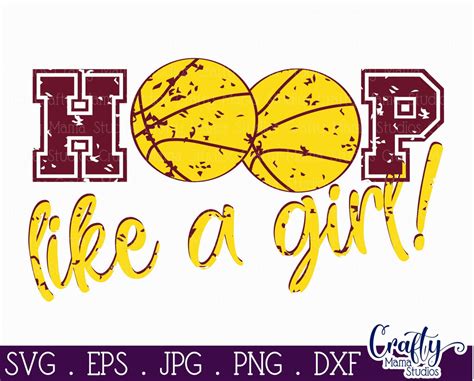 Basketball Svg Hoop Like A Girl Svg Hoops Svg Distressed