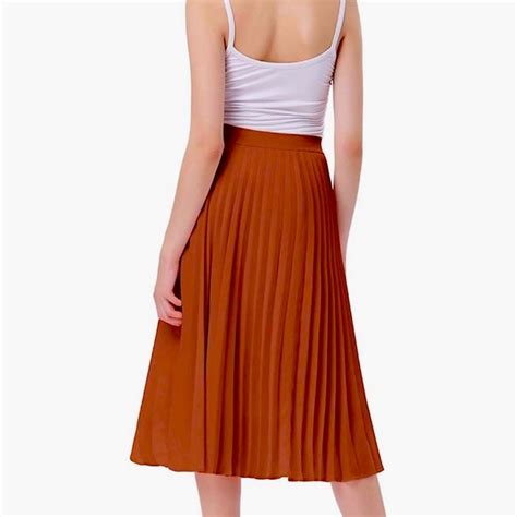 Kate Kasin Skirts Kate Kasin High Waist Pleated Aline Swing Skirt