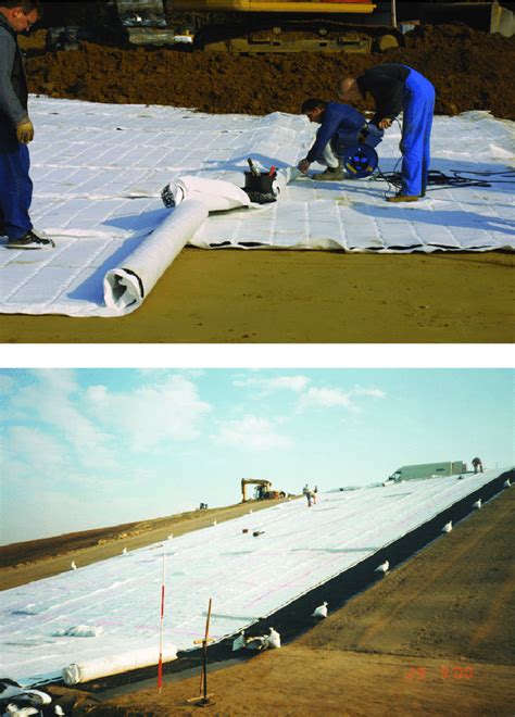 Installation Of A Geocomposite Drain Top Geocomposite Drains Are In