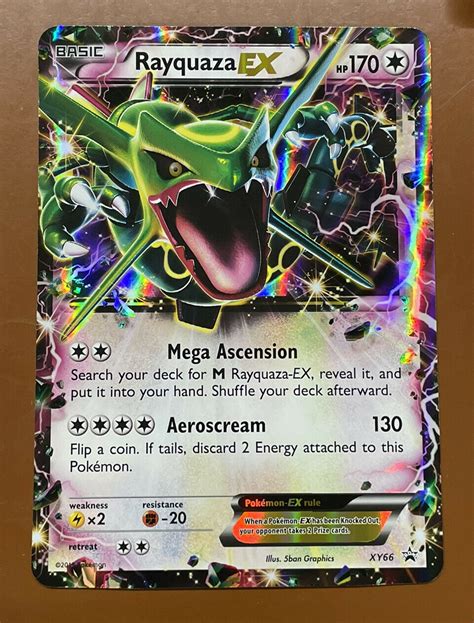 Mavin Pokemon Rayquaza EX XY66 Promo Oversized Jumbo Holo Foil