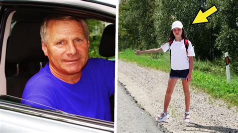 Man Helps Hitchhiking Girl To Get Home The Next Day He Turns Pale